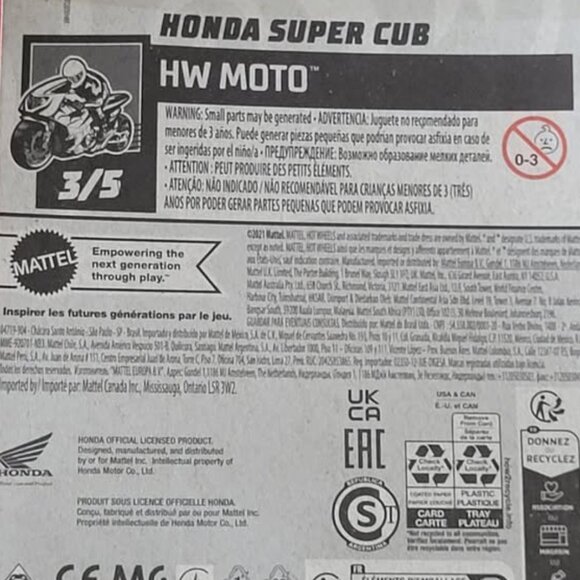 2021 HOT WHEELS, HONDA SUPER CUB, MINT IN THE PACKAGE!!! - Picture 3 of 3